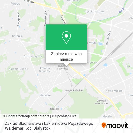 Mapa Zakład Blacharstwa i Lakiernictwa Pojazdowego Waldemar Koc