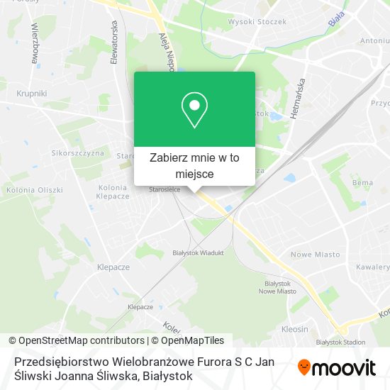 Mapa Przedsiębiorstwo Wielobranżowe Furora S C Jan Śliwski Joanna Śliwska