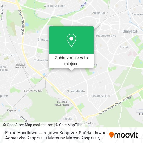 Mapa Firma Handlowo Usługowa Kasprzak Spółka Jawna Agnieszka Kasprzak i Mateusz Marcin Kasprzak