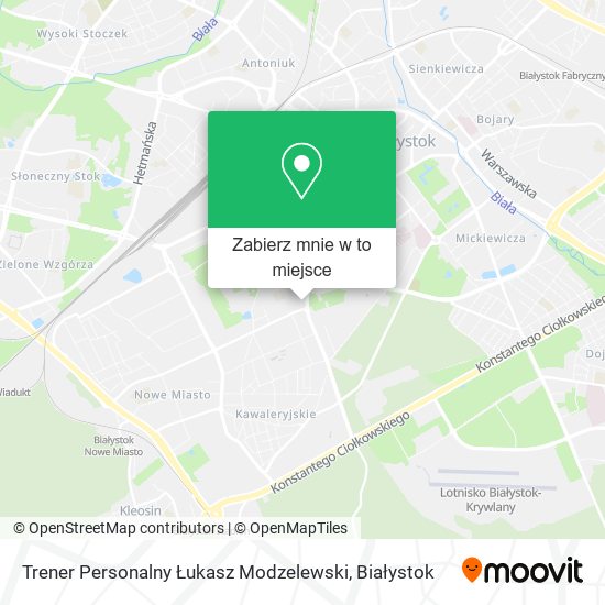Mapa Trener Personalny Łukasz Modzelewski