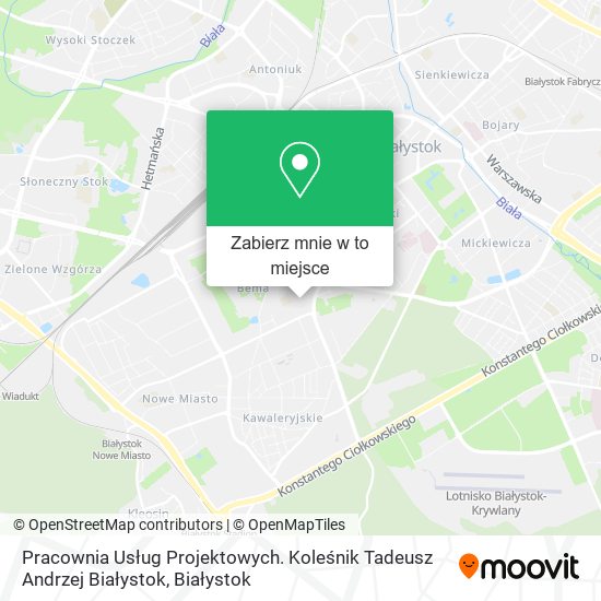 Mapa Pracownia Usług Projektowych. Koleśnik Tadeusz Andrzej Białystok