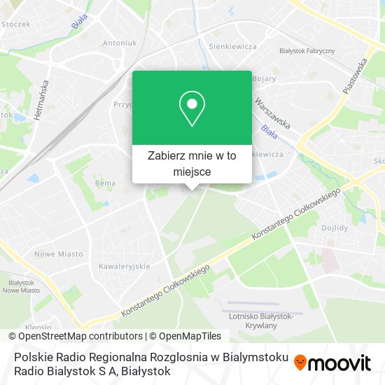 Mapa Polskie Radio Regionalna Rozglosnia w Bialymstoku Radio Bialystok S A