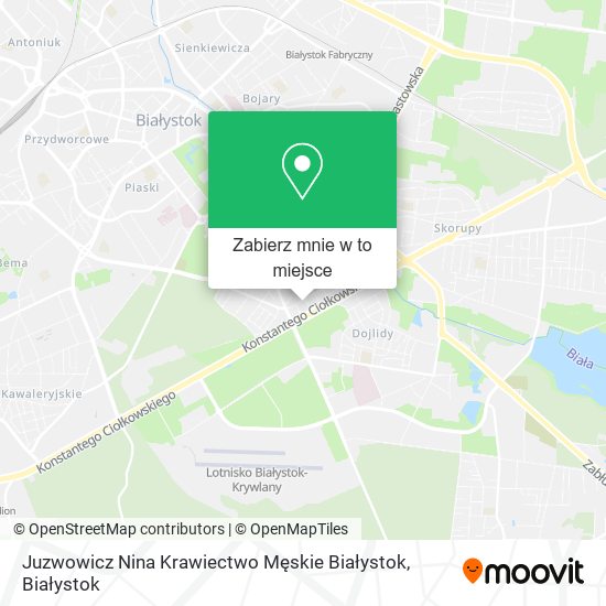 Mapa Juzwowicz Nina Krawiectwo Męskie Białystok