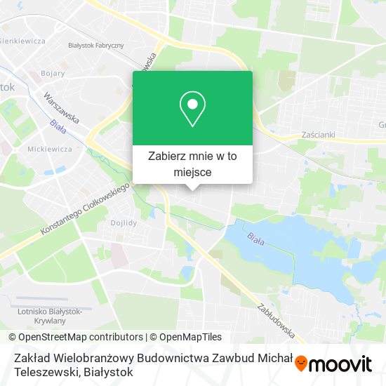 Mapa Zakład Wielobranżowy Budownictwa Zawbud Michał Teleszewski