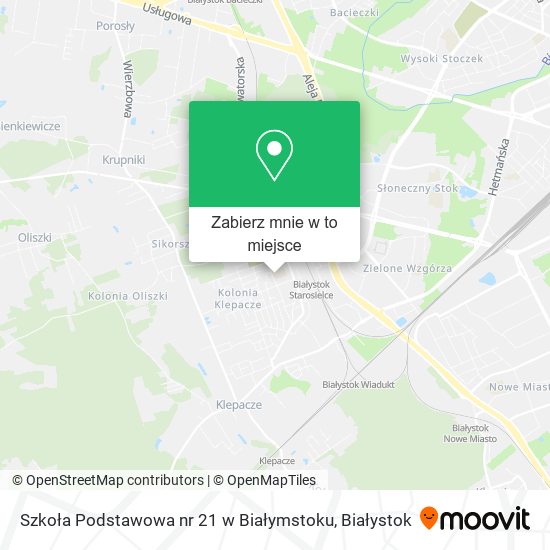 Mapa Szkoła Podstawowa nr 21 w Białymstoku