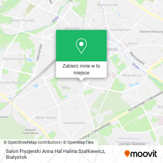 Mapa Salon Fryzjerski Anna Hal Halina Szałkiewicz