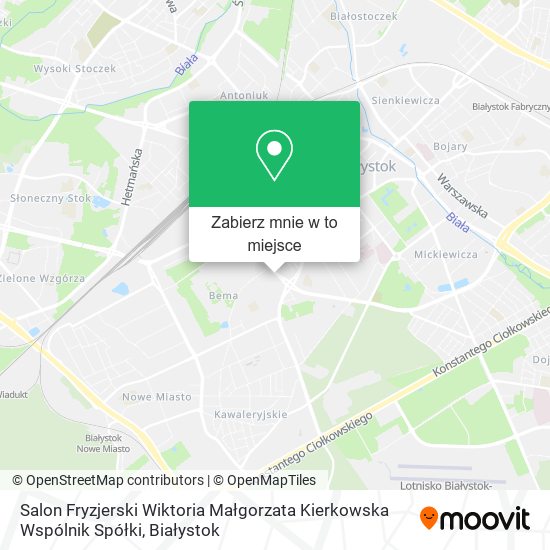 Mapa Salon Fryzjerski Wiktoria Małgorzata Kierkowska Wspólnik Spółki