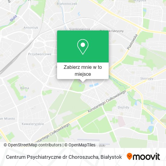 Mapa Centrum Psychiatryczne dr Choroszucha