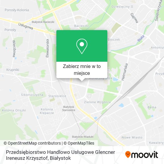 Mapa Przedsiębiorstwo Handlowo Usługowe Glencner Ireneusz Krzysztof