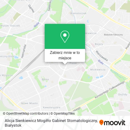 Mapa Alicja Sienkiewicz Mogiłło Gabinet Stomatologiczny