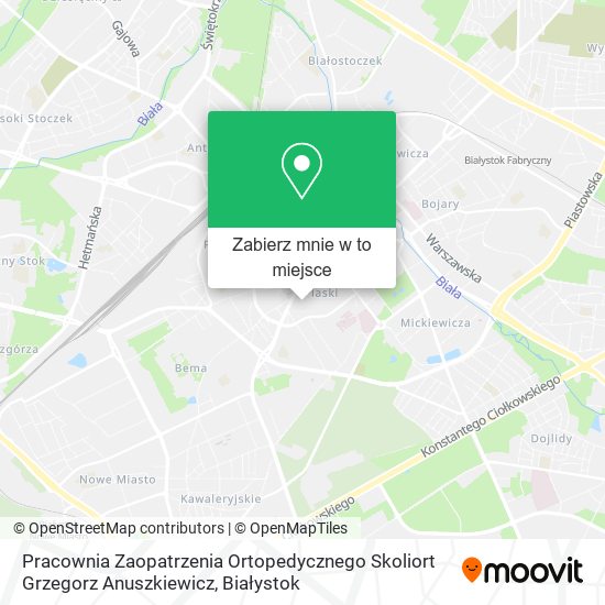 Mapa Pracownia Zaopatrzenia Ortopedycznego Skoliort Grzegorz Anuszkiewicz