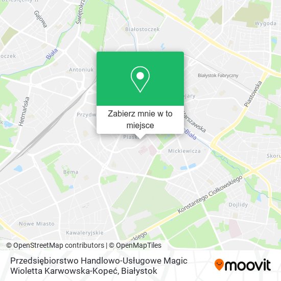 Mapa Przedsiębiorstwo Handlowo-Usługowe Magic Wioletta Karwowska-Kopeć