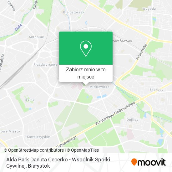 Mapa Alda Park Danuta Cecerko - Wspólnik Spółki Cywilnej
