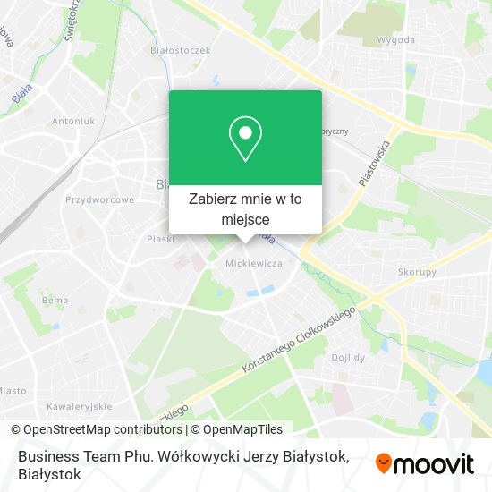 Mapa Business Team Phu. Wółkowycki Jerzy Białystok