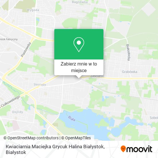 Mapa Kwiaciarnia Maciejka Grycuk Halina Białystok