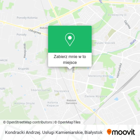 Mapa Kondracki Andrzej. Usługi Kamieniarskie