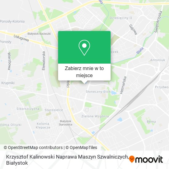 Mapa Krzysztof Kalinowski Naprawa Maszyn Szwalniczych