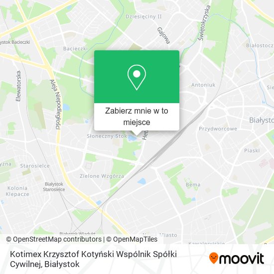 Mapa Kotimex Krzysztof Kotyński Wspólnik Spółki Cywilnej