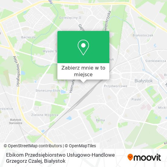 Mapa Ebikom Przedsiębiorstwo Usługowo-Handlowe Grzegorz Czalej