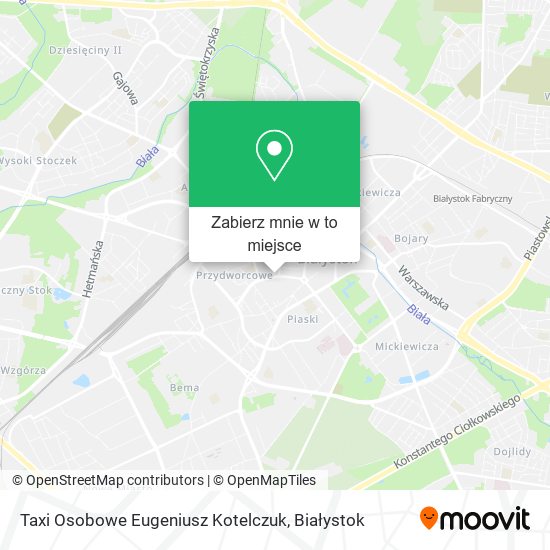 Mapa Taxi Osobowe Eugeniusz Kotelczuk