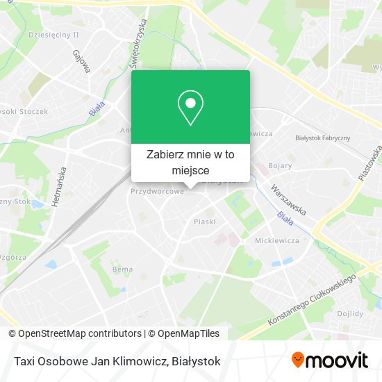 Mapa Taxi Osobowe Jan Klimowicz
