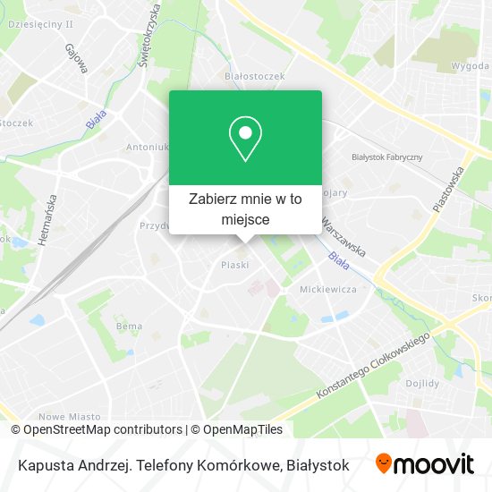Mapa Kapusta Andrzej. Telefony Komórkowe