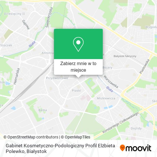 Mapa Gabinet Kosmetyczno-Podologiczny Profil Elżbieta Polewko