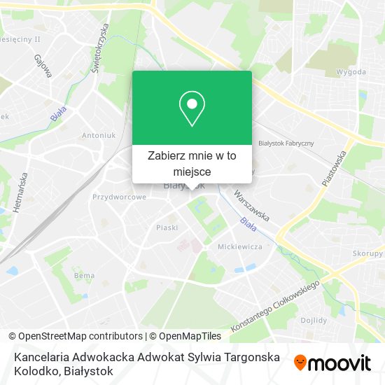 Mapa Kancelaria Adwokacka Adwokat Sylwia Targonska Kolodko