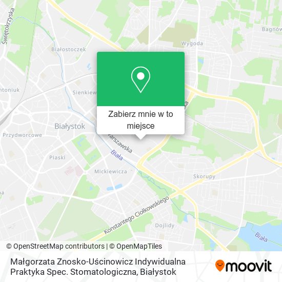 Mapa Małgorzata Znosko-Uścinowicz Indywidualna Praktyka Spec. Stomatologiczna