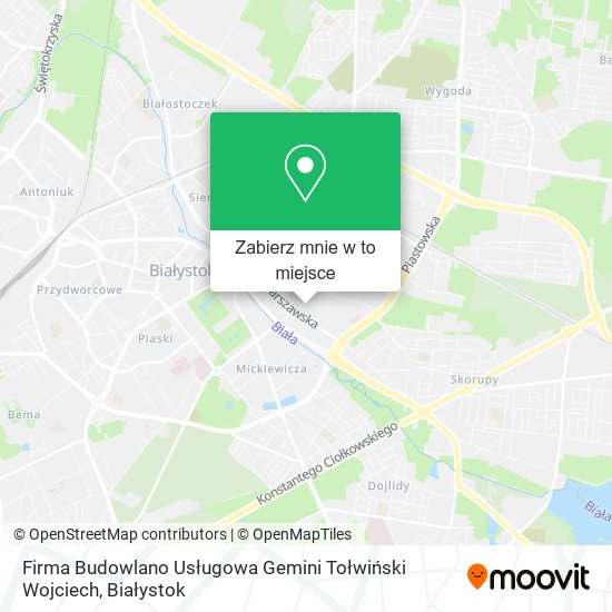 Mapa Firma Budowlano Usługowa Gemini Tołwiński Wojciech