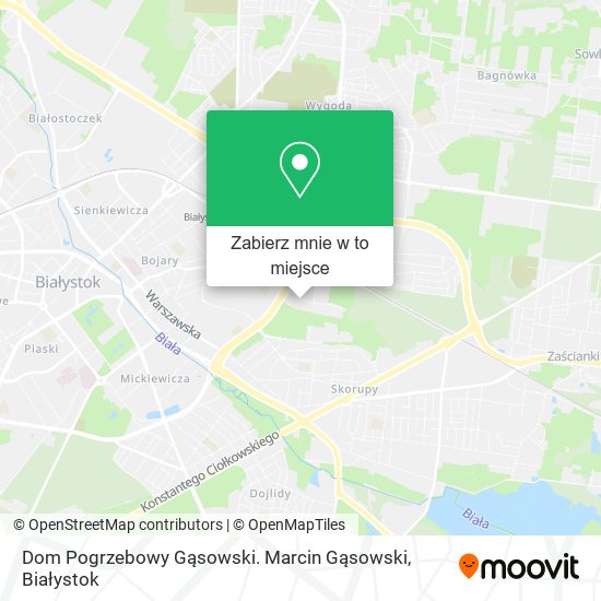 Mapa Dom Pogrzebowy Gąsowski. Marcin Gąsowski