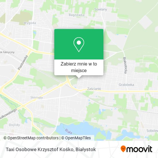 Mapa Taxi Osobowe Krzysztof Kośko