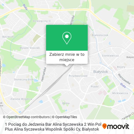 Mapa 1 Pociag do Jedzenia Bar Alina Syczewska 2 Win Pol Plus Alina Syczewska Wspólnik Spólki Cy