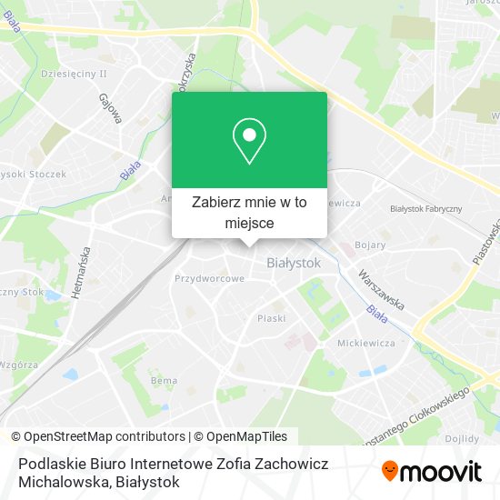 Mapa Podlaskie Biuro Internetowe Zofia Zachowicz Michalowska