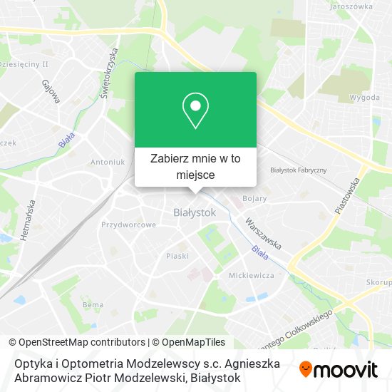Mapa Optyka i Optometria Modzelewscy s.c. Agnieszka Abramowicz Piotr Modzelewski