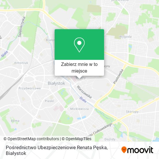 Mapa Pośrednictwo Ubezpieczeniowe Renata Pęska