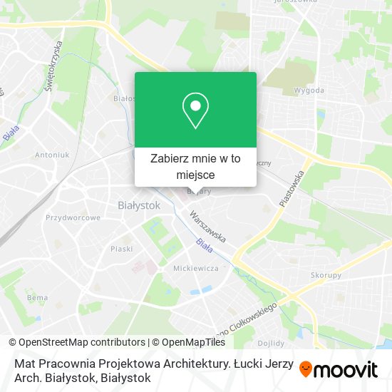 Mapa Mat Pracownia Projektowa Architektury. Łucki Jerzy Arch. Białystok