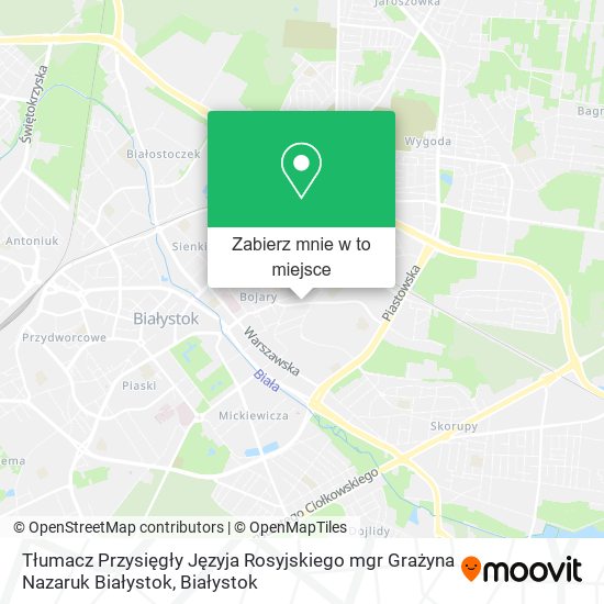 Mapa Tłumacz Przysięgły Języja Rosyjskiego mgr Grażyna Nazaruk Białystok