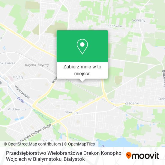 Mapa Przedsiębiorstwo Wielobranżowe Drekon Konopko Wojciech w Białymstoku