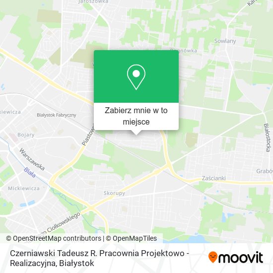 Mapa Czerniawski Tadeusz R. Pracownia Projektowo - Realizacyjna