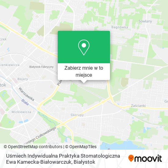 Mapa Uśmiech Indywidualna Praktyka Stomatologiczna Ewa Kamecka-Białowarczuk