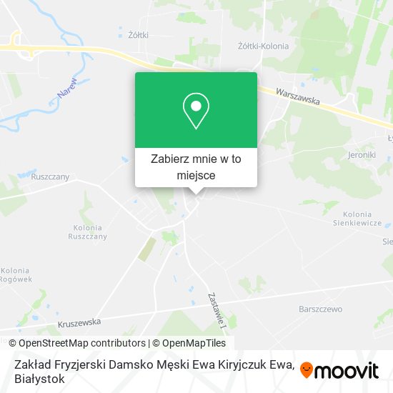 Mapa Zakład Fryzjerski Damsko Męski Ewa Kiryjczuk Ewa