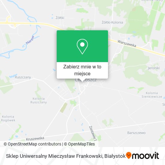 Mapa Sklep Uniwersalny Mieczysław Frankowski
