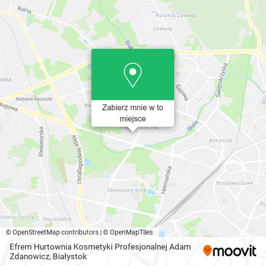 Mapa Efrem Hurtownia Kosmetyki Profesjonalnej Adam Zdanowicz