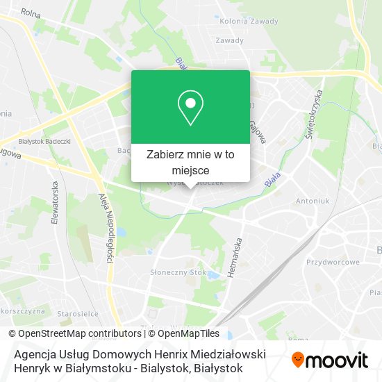 Mapa Agencja Usług Domowych Henrix Miedziałowski Henryk w Białymstoku - Bialystok