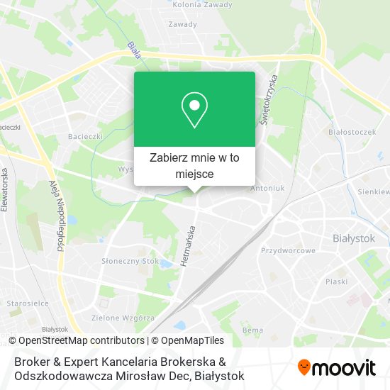 Mapa Broker & Expert Kancelaria Brokerska & Odszkodowawcza Mirosław Dec
