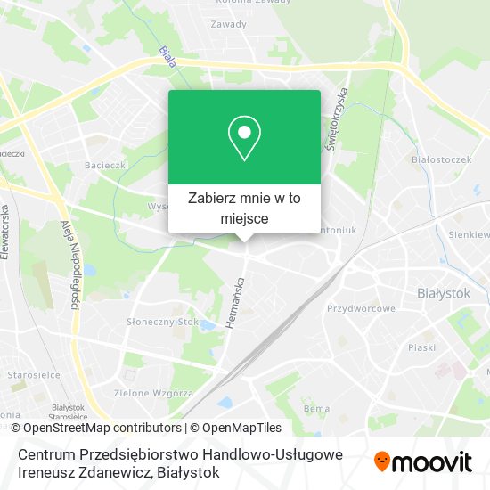 Mapa Centrum Przedsiębiorstwo Handlowo-Usługowe Ireneusz Zdanewicz