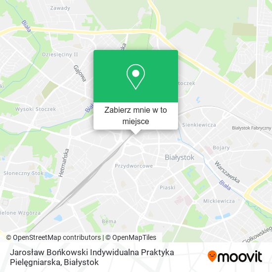 Mapa Jarosław Bońkowski Indywidualna Praktyka Pielęgniarska