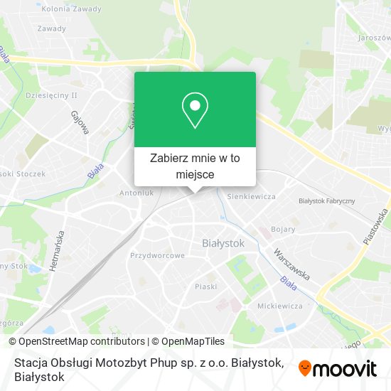 Mapa Stacja Obsługi Motozbyt Phup sp. z o.o. Białystok