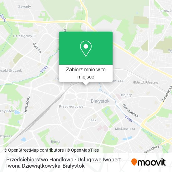 Mapa Przedsiebiorstwo Handlowo - Usługowe Iwobert Iwona Dziewiątkowska